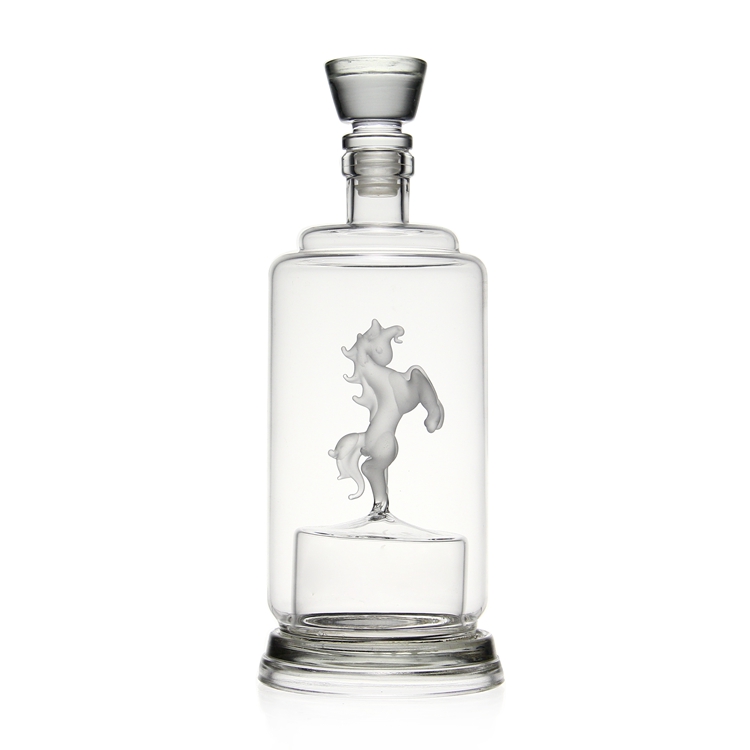 750 ml Glass liquor bottle horse bottle for the vodka tequila whiskey