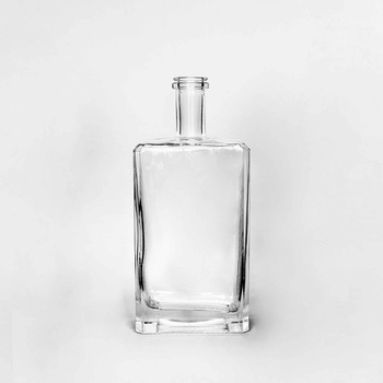 750ML Custom Square Big Glass Wine Bottle For Vodka Whiske Liquor