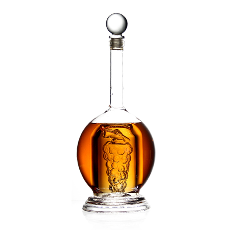 750ML Custom internal eagle hand blown glass spirits bottle