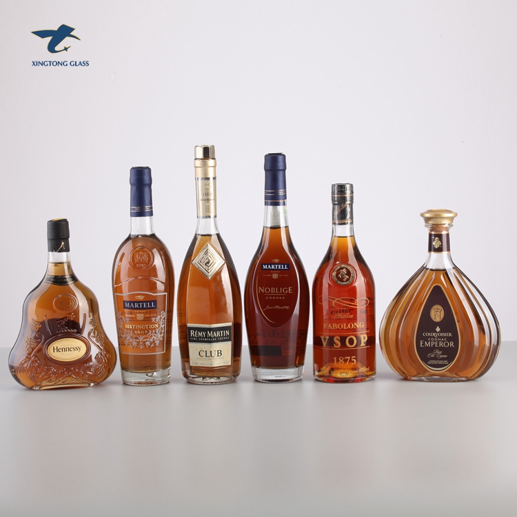 750Ml Hot Selling Unique Shaped Rum Bottle With Golden Cap