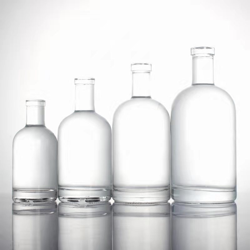 750ml 700ml 500ml custom extra flint glass bottle with stopper/screw cap for gin vodka whisky tequila liquor alcohol spirits