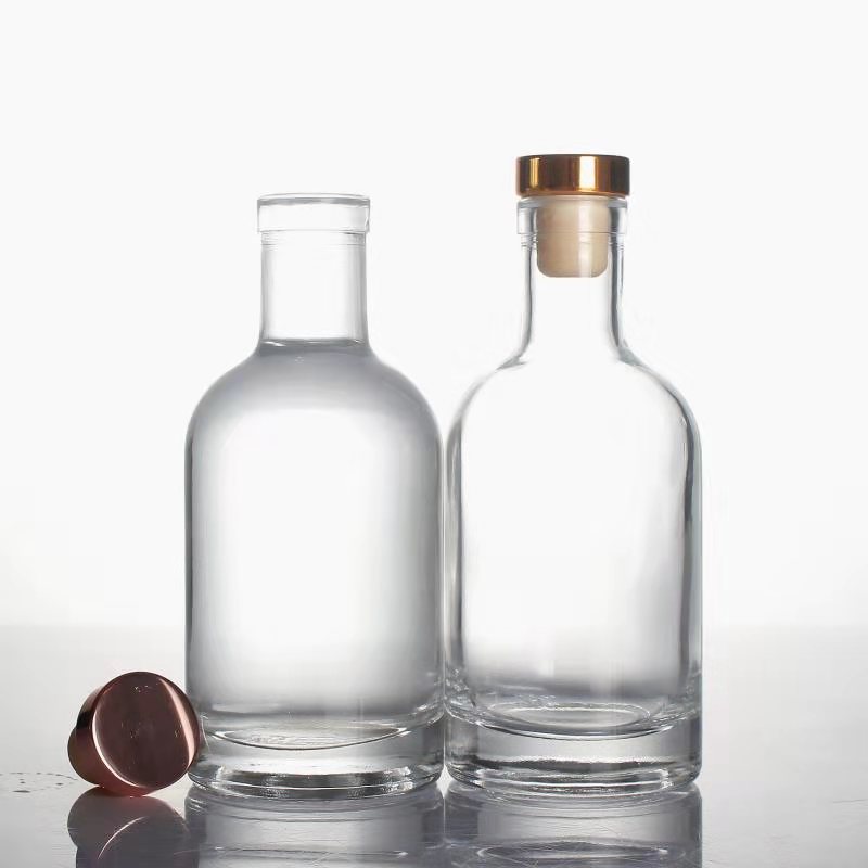750ml 700ml 500ml custom extra flint glass bottle with stopper/screw cap for gin vodka whisky tequila liquor alcohol spirits