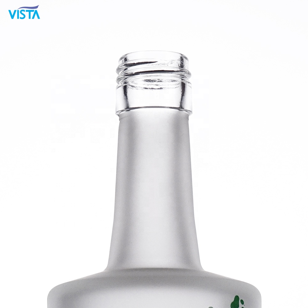 750ml Bear Spirit Vodka Bottle round style high flint frost 750ml frost vodka bottle