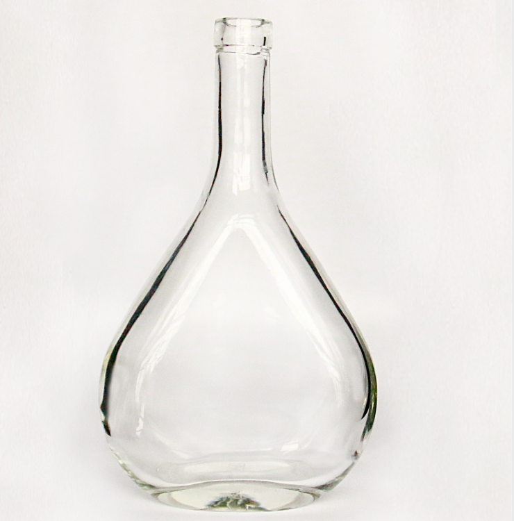 750ml Big Glass Bottle With Cork For Vodka Spirit Wine