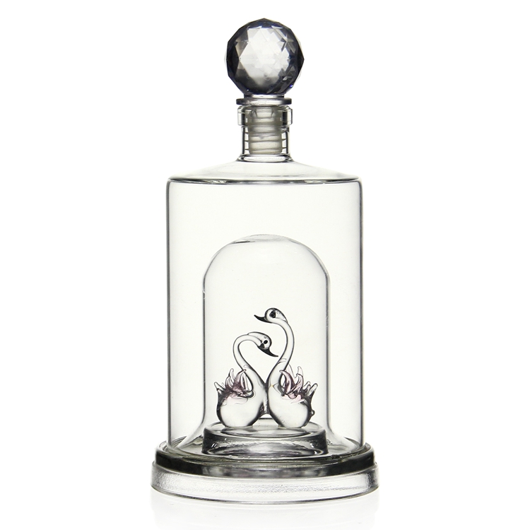 750ml Borosilicate Art Wine Glass Bottles/750ml beer bottle/750ml clear glass champagne bottle