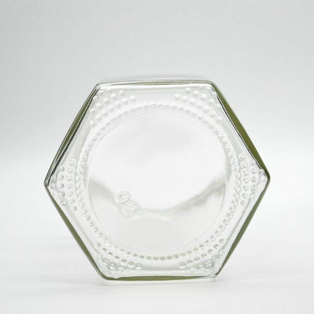 750ml Clear Customized Bee Shaped Hexagonal Honey Hermetic Glass Jar