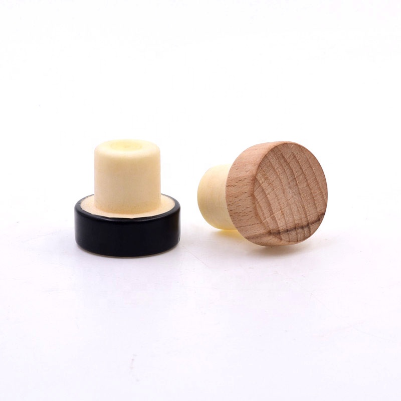 750ml Clear High Flint Round Liquor Wine Glass Bottles with wooden Cork Tops
