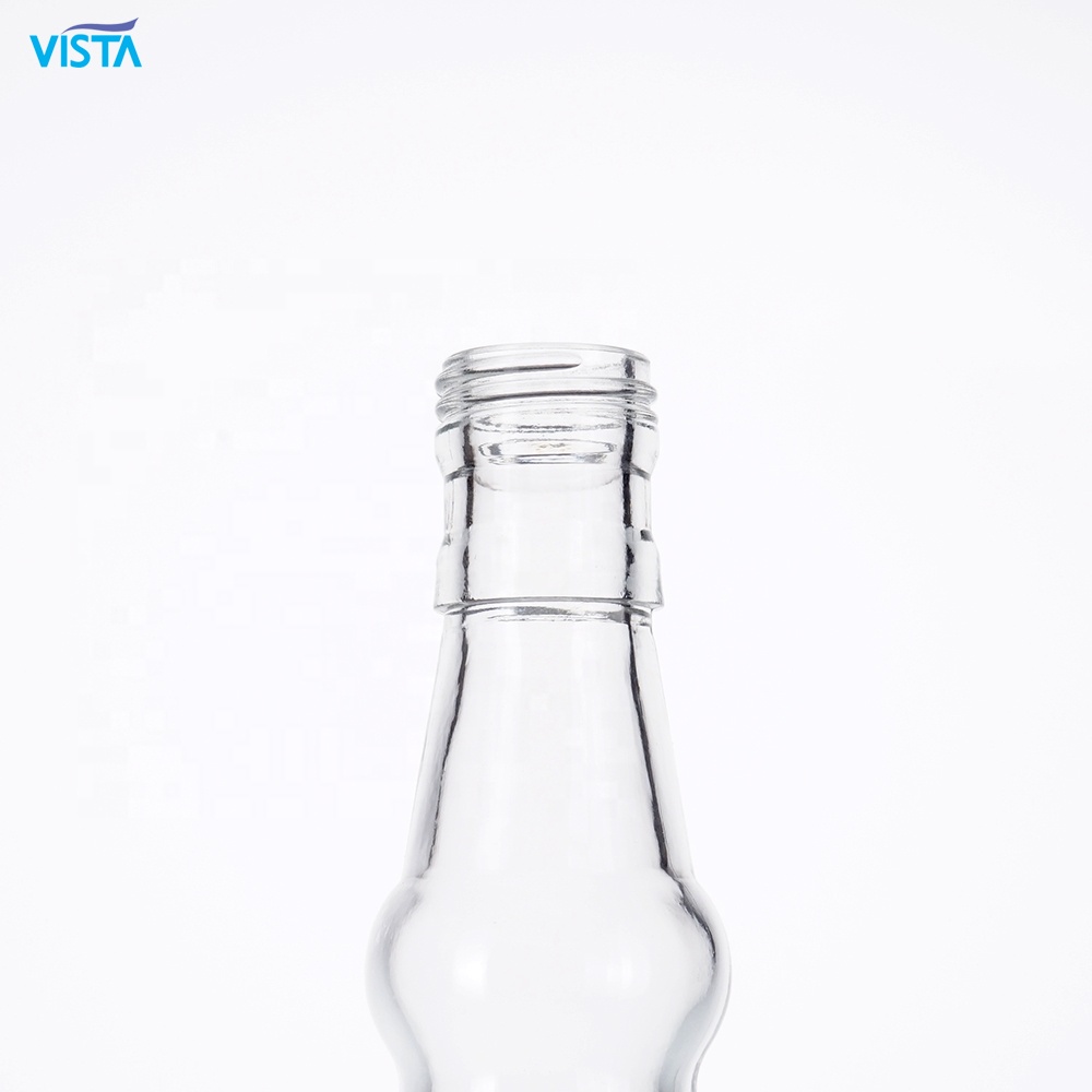 750ml Clear Lions Glass Bottle spirit usage normal flint screw cap beautiful embossment glass bottle liquor