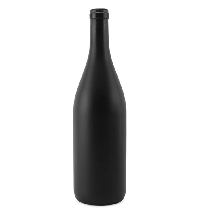 750ml Cornucopia Black Wine Bottles with Corks Black Matte Coated Glass Wine Bottles for Decor and Homemade Wine