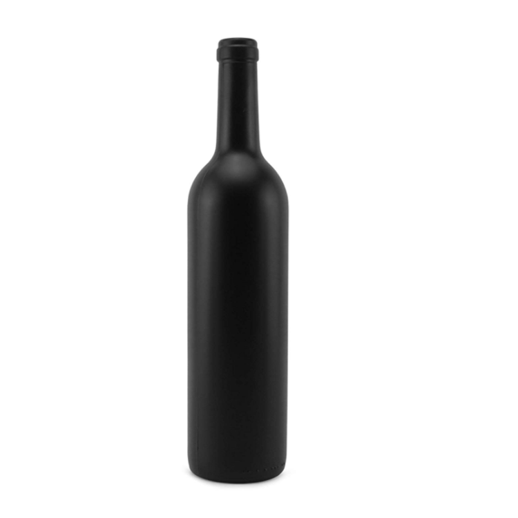750ml Cornucopia Black Wine Bottles with Corks Black Matte Coated Glass Wine Bottles for Decor and Homemade Wine