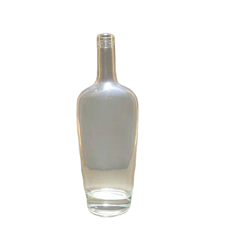 750ml Empty Transparent Lead-free Glass Wine Rum Tequila Bottle