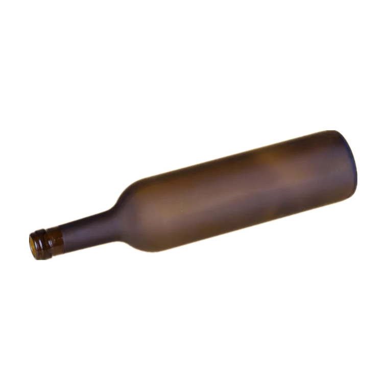 750ml Frosted bordeaux shape glass wine bottle