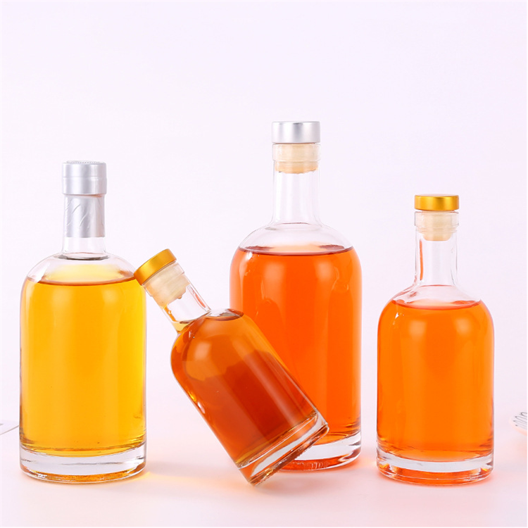 750ml Frosted clear vodka ice wine glass bottle