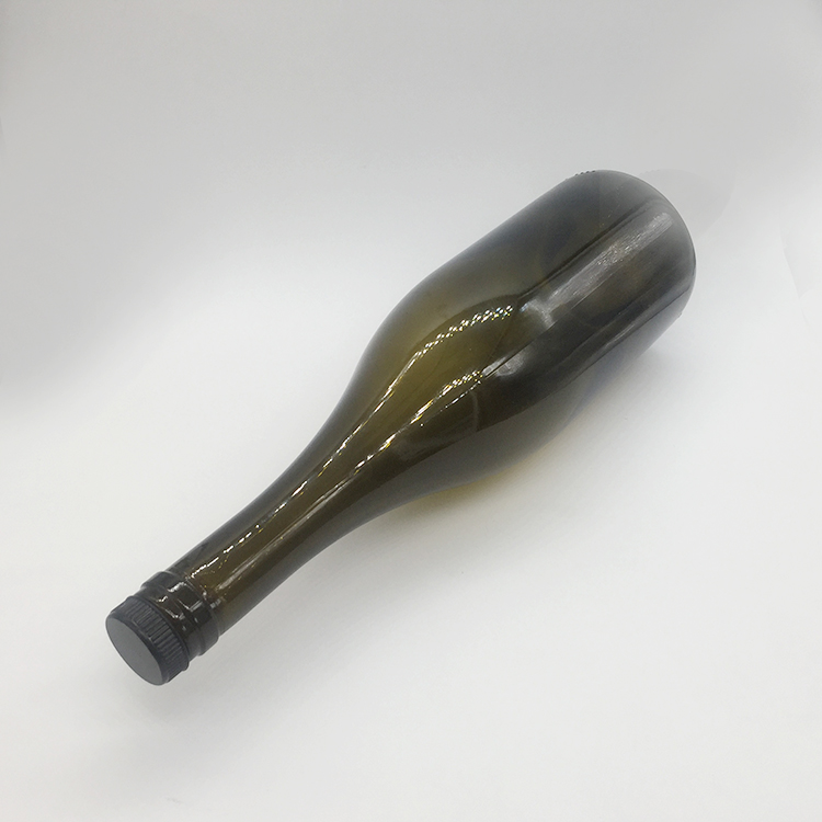 750ml Glass wine bottle with wooden cork lid
