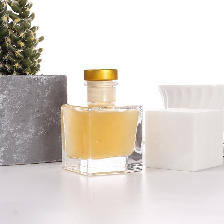 750ml Gold cork top rectangle vodka wine glass bottles for liquor