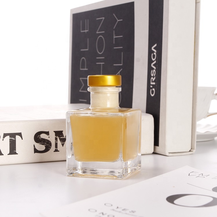 750ml Gold cork top rectangle vodka wine glass bottles for liquor