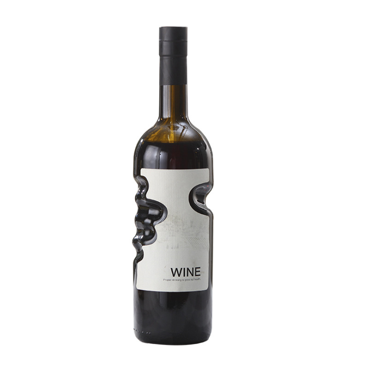 750ml Unique Shape Angel's Hand Glass Wine Bottles
