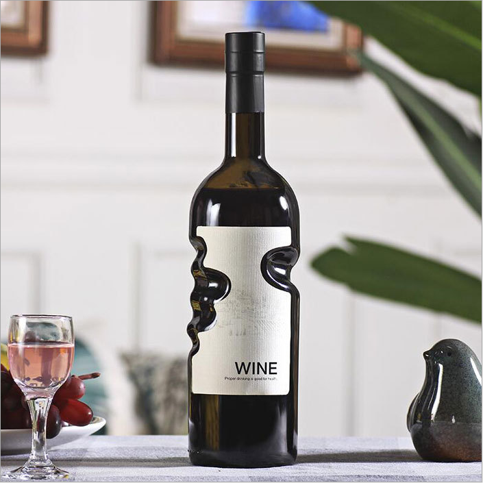 750ml Unique Shape Angel's Hand Glass Wine Bottles