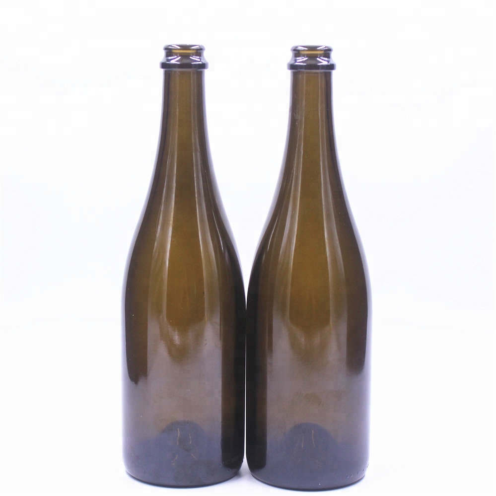 750ml antique green premium heavy sparkling wine bottle champagne glass bottle