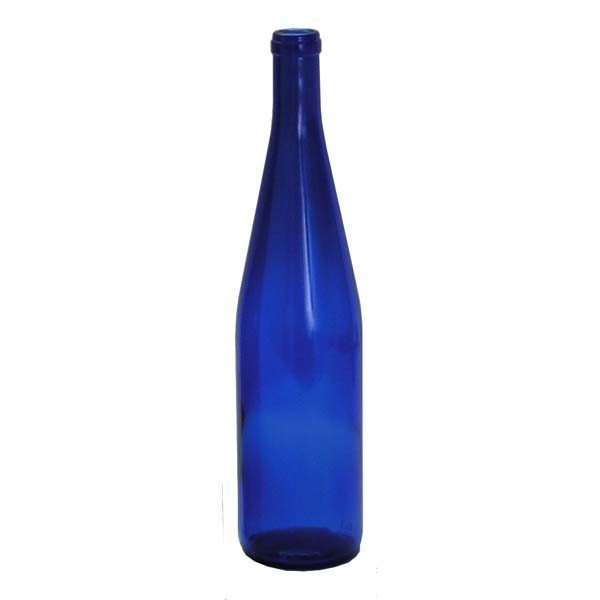 750ml blue glass liquor bottle for wine vodka gin use