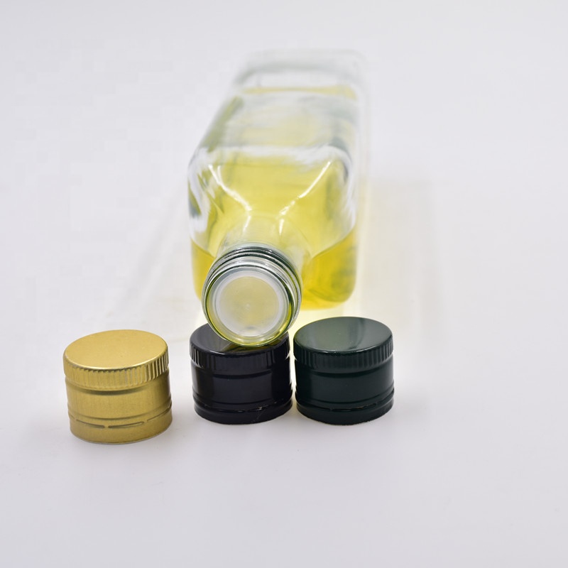 750ml clear square empty olive oil glass bottle for kitchen cooking oil soy sauce vinegar dispenser Oiler cruet with plastic lid