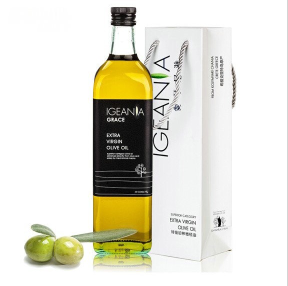 750ml custom clear frosted glass olive oil bottle with cork