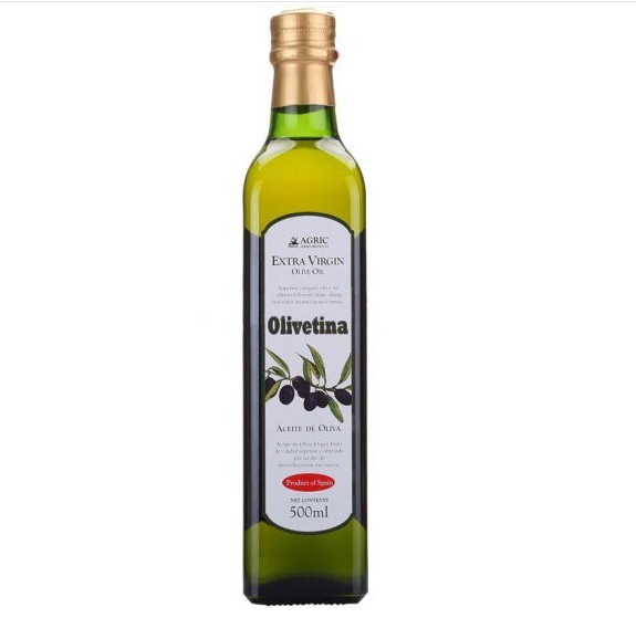 750ml custom clear frosted glass olive oil bottle with cork