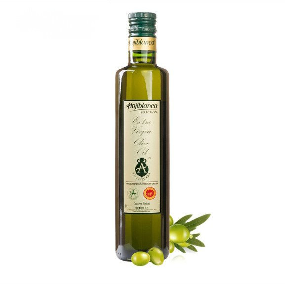 750ml custom clear frosted glass olive oil bottle with cork
