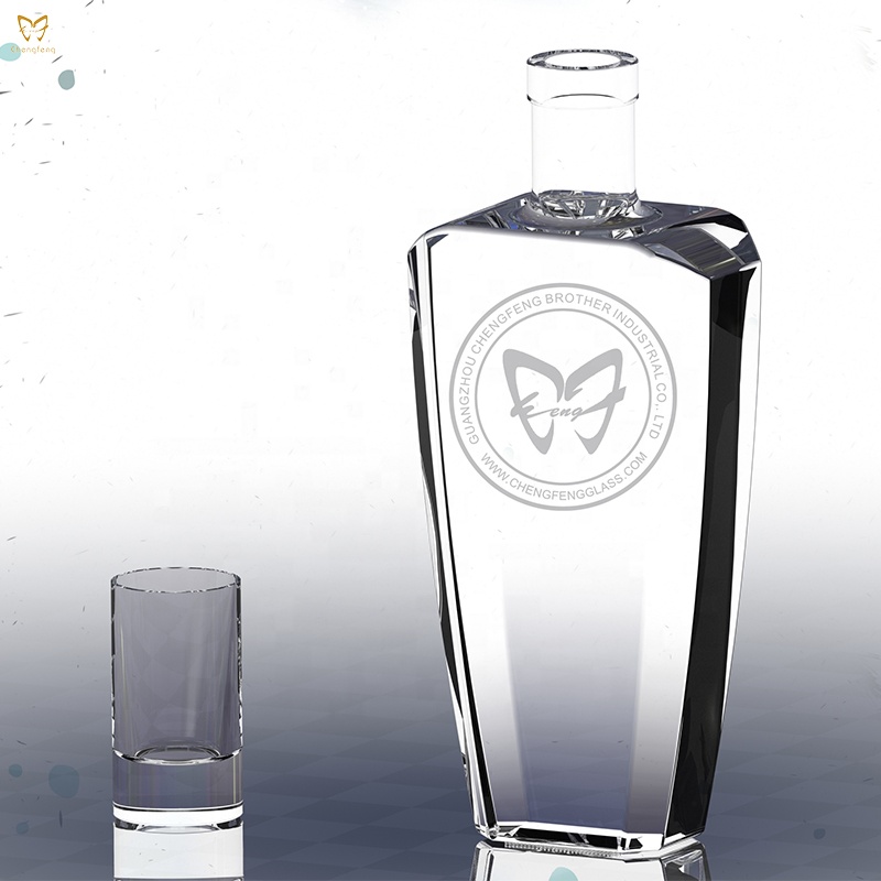 750ml custom logo  empty bottle For Liquor/ Whisky Manufacturer