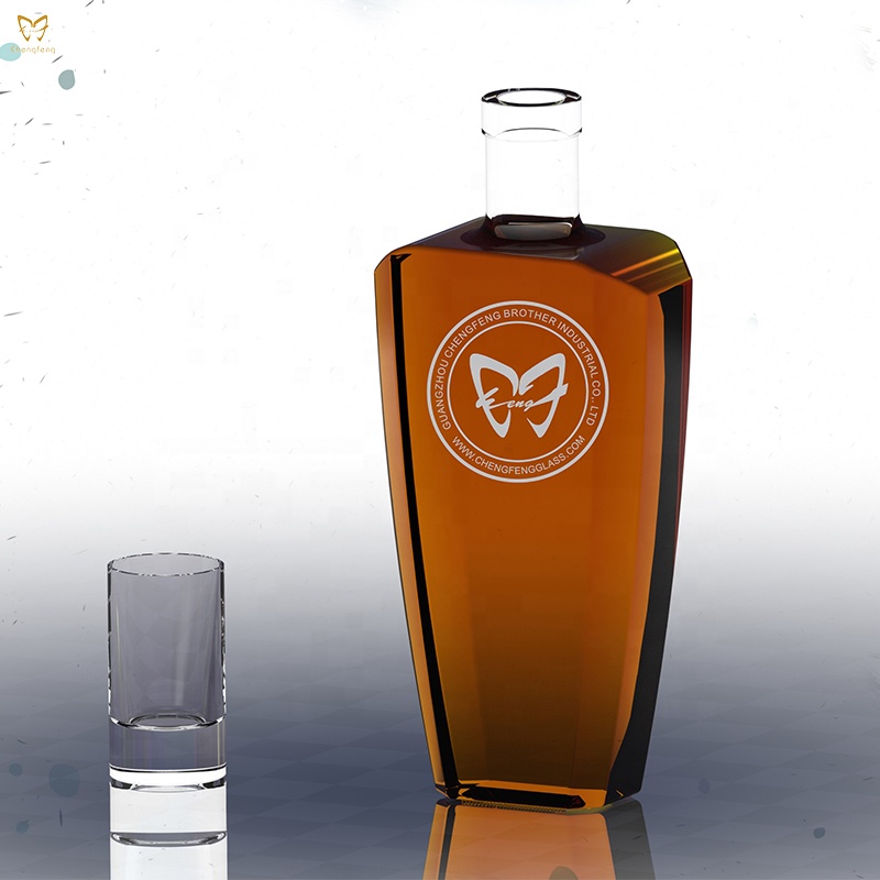 750ml custom logo empty bottle For Liquor/ Whisky Manufacturer