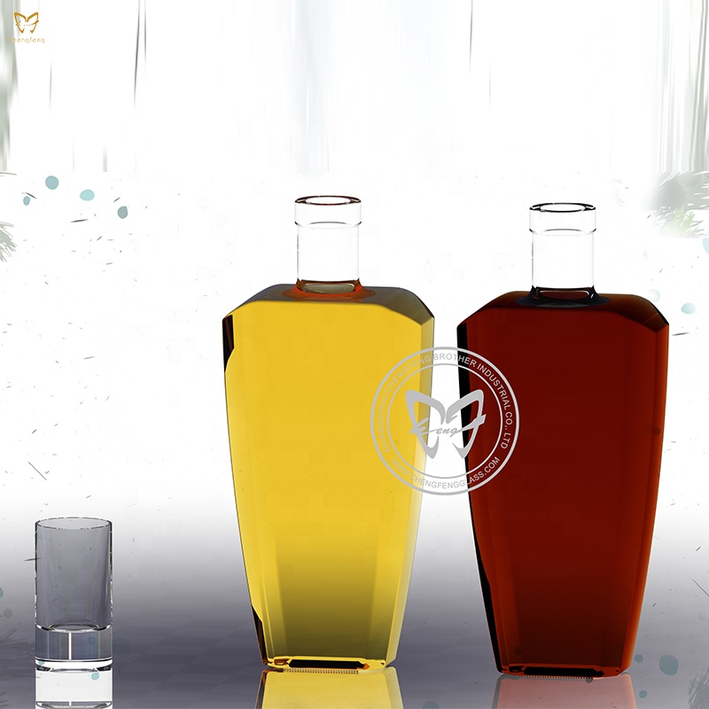 750ml custom logo empty bottle For Liquor/ Whisky Manufacturer