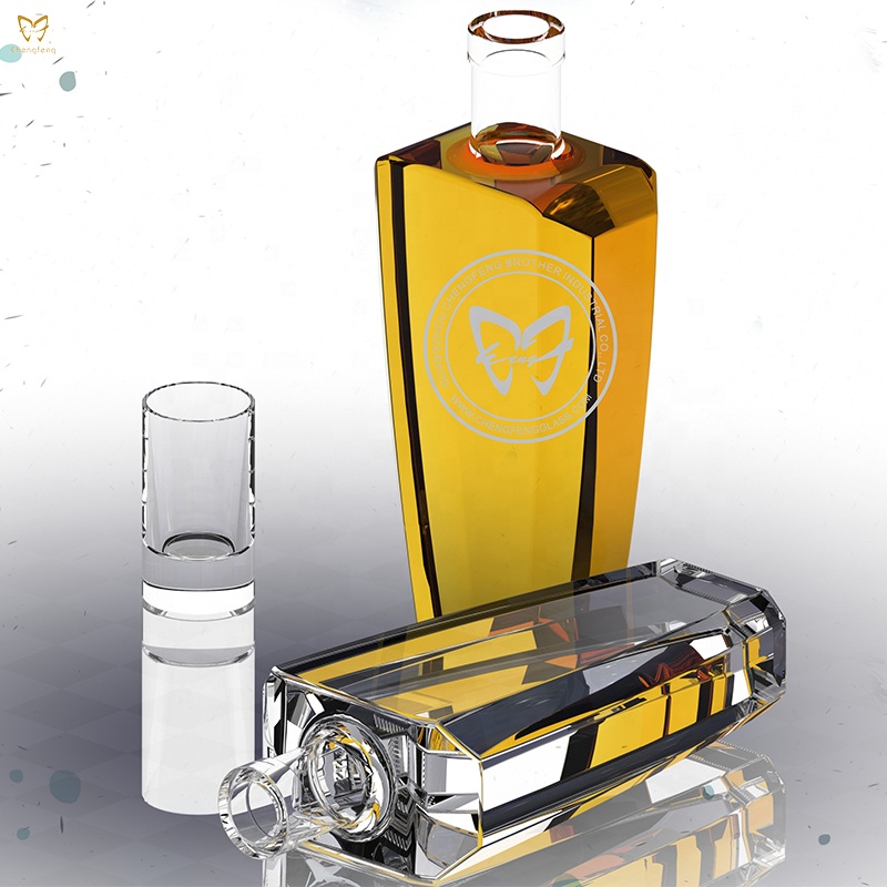 750ml custom logo empty bottle For Liquor/ Whisky Manufacturer