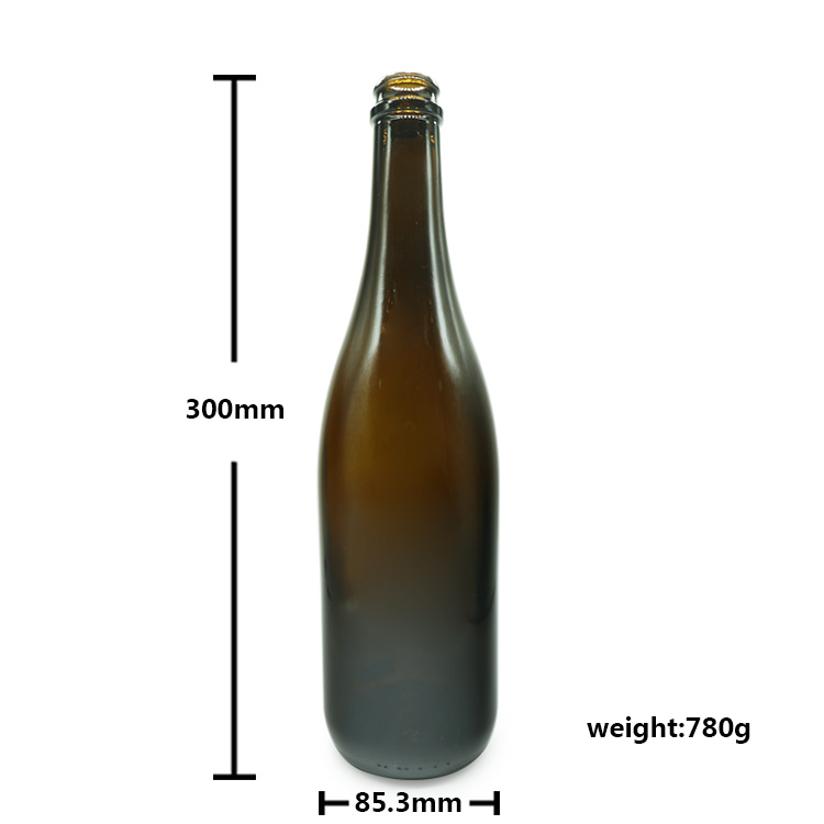 750ml custom made champagne glass wine bottle with cork top finish wholesale CY-053