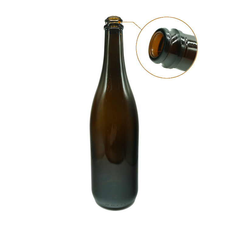 750ml custom made champagne glass wine bottle with cork top finish wholesale CY-053