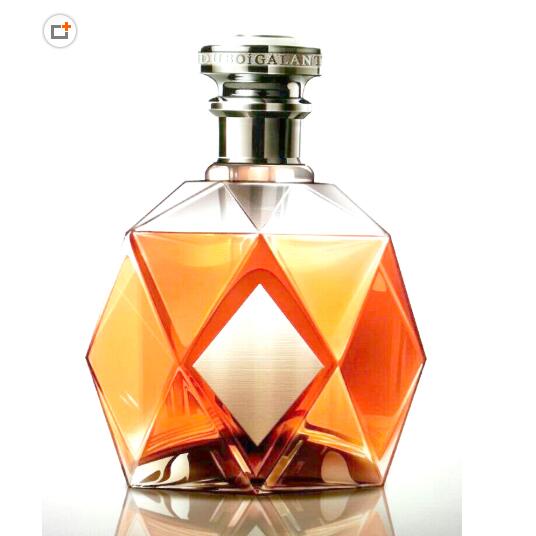 750ml diamond crystal glass bottles for spirit vodka whiskey Gin with cork