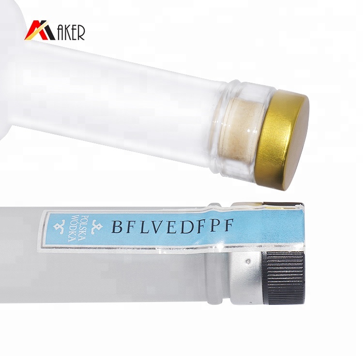 750ml empty round shape wine bottle custom luxury frosted clear glass vodka bottle manufacturers with cork