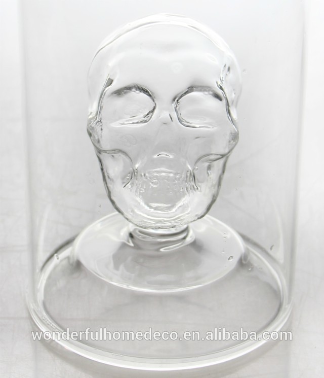 750ml empty skull shaped glass bottle/skull glass bottle/glass whiskey bottles