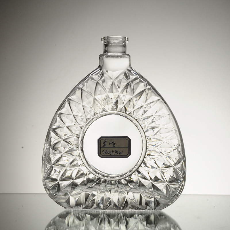 750ml empty whisky glass bottle square 700ml