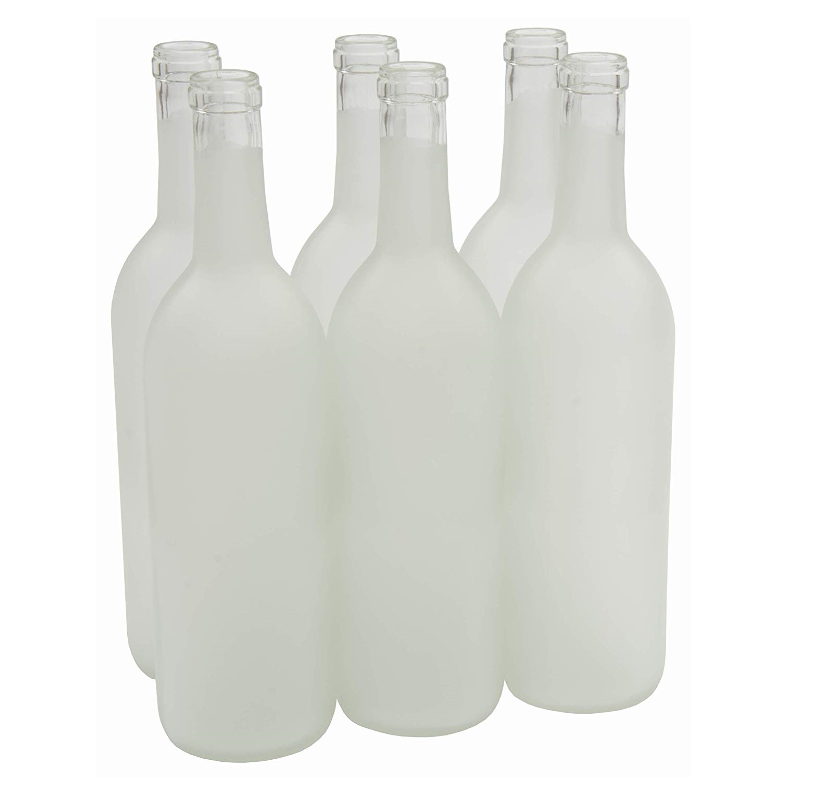 750ml frost foggy vodka wine bottle with screw top