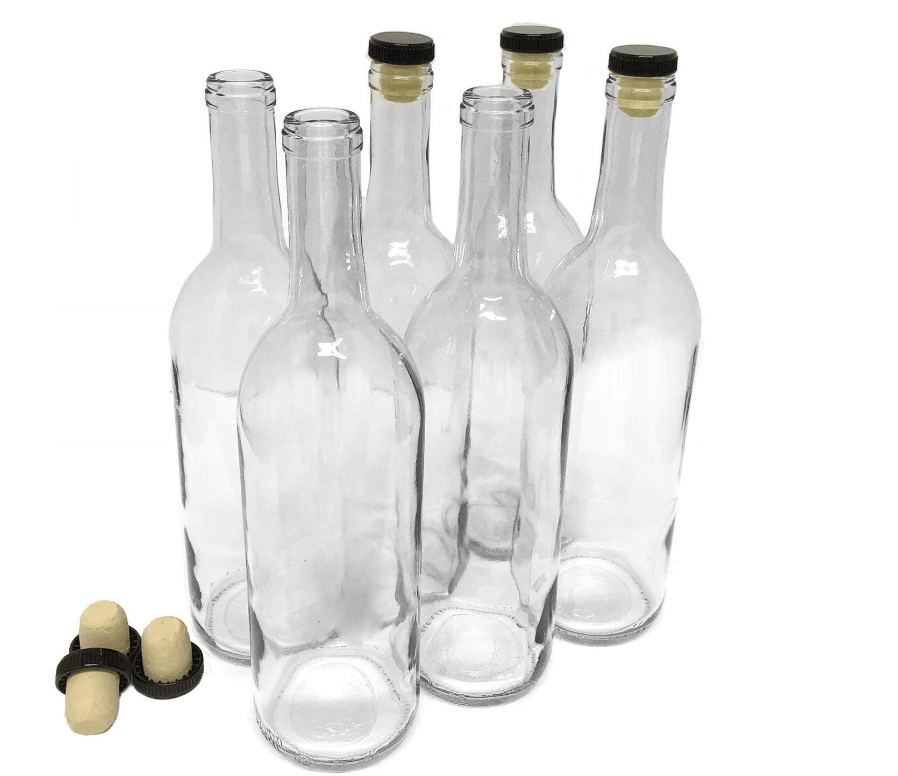 750ml frost foggy vodka wine bottle with screw top