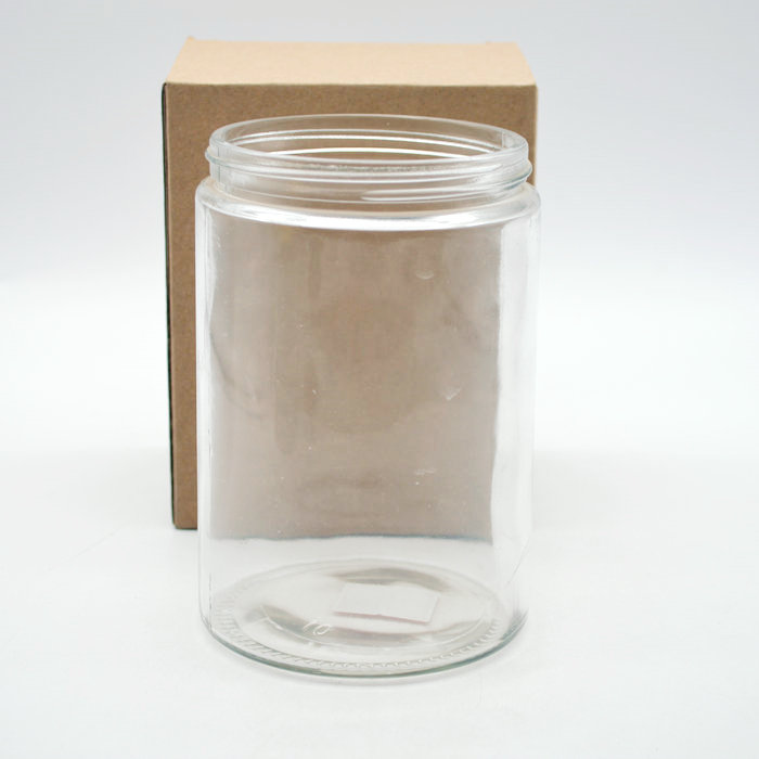 750ml glass jar with shiny gold aluminium lid