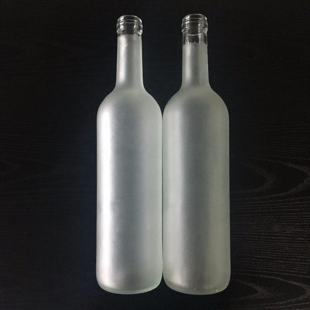 750ml glass liquor bottle frosted glass wine bottles vodka glass bottles