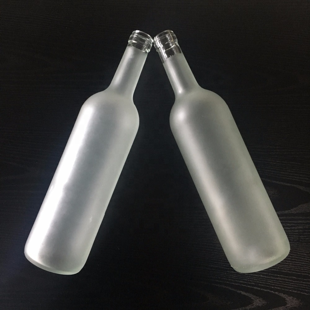 750ml glass liquor bottle frosted glass wine bottles vodka glass bottles