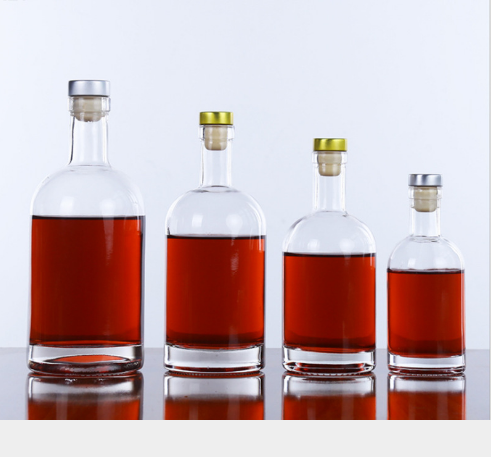 750ml glass vodka bottle glass rum bottle