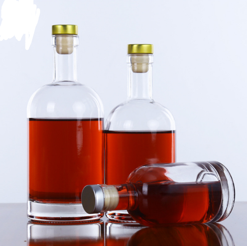750ml glass vodka bottle glass rum bottle