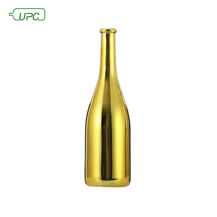 750ml golden glass bottle for champagne