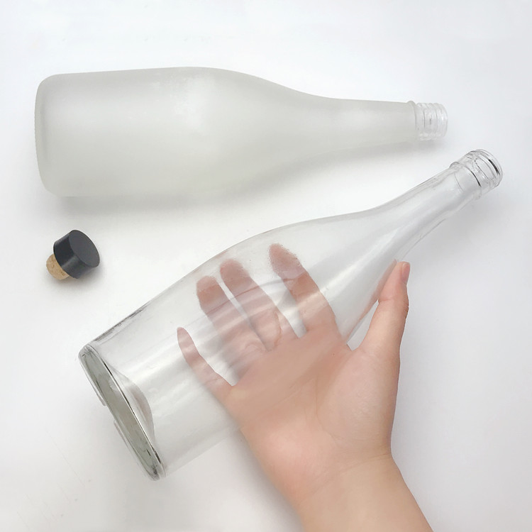 750ml green, blue, frosted and clear top grade cherry wine glass bottle