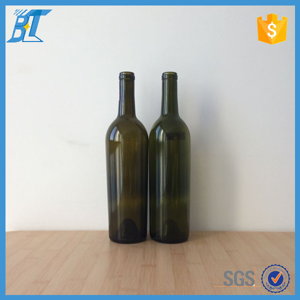 750ml green or black wine glass bottles for red wine,beer,champagne with cork or lid