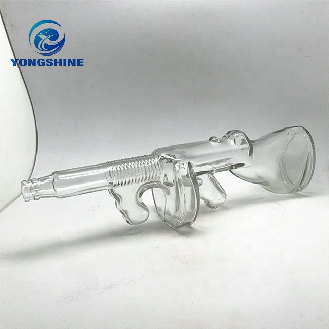 750ml gun shaped tequila glass bottle spirit wine glass bottle