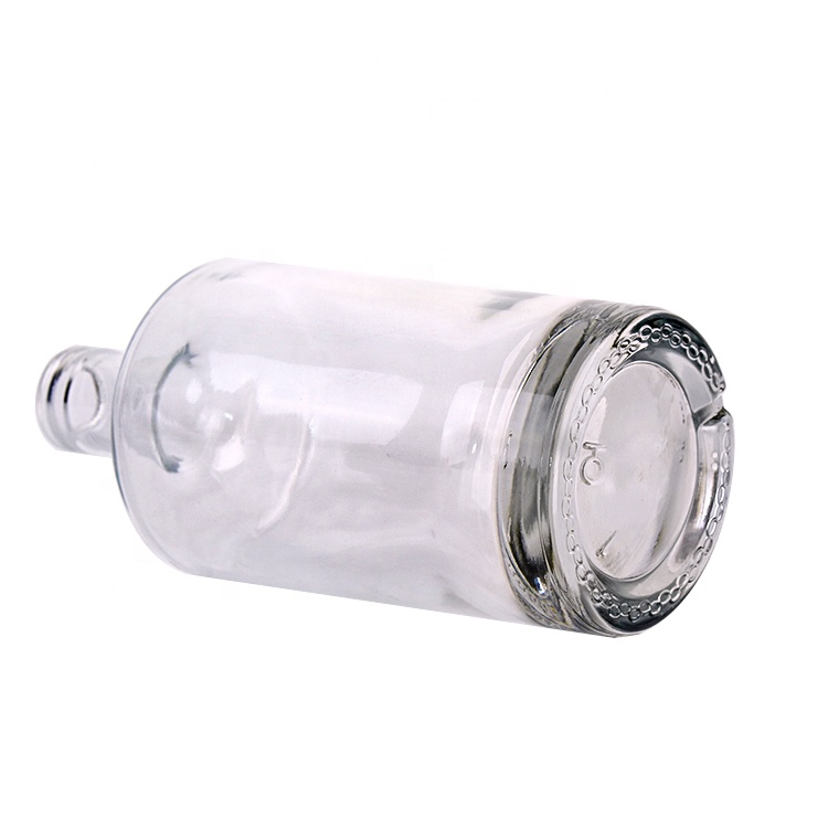 750ml high quality liquor vodka wine glass bottle with rubber stopper